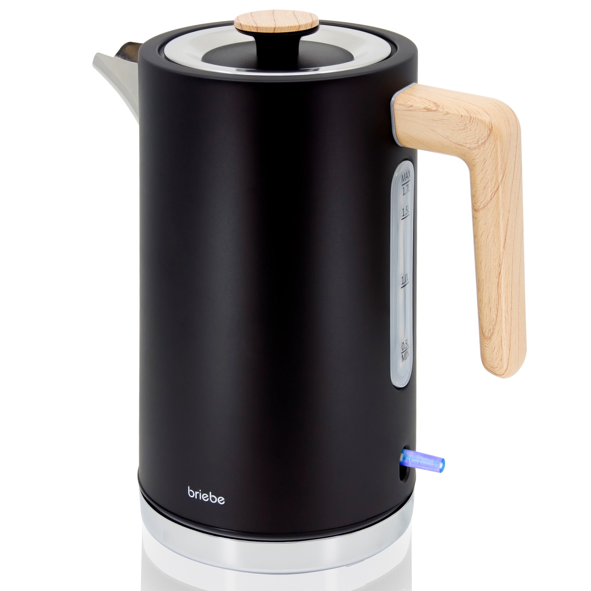 Nordic Bouilloire Électrique 1,7L Sans Fil, Ébullition Rapide Sans BPA, Base 360 2200 Noir KT1165BLK - Mathon - 1