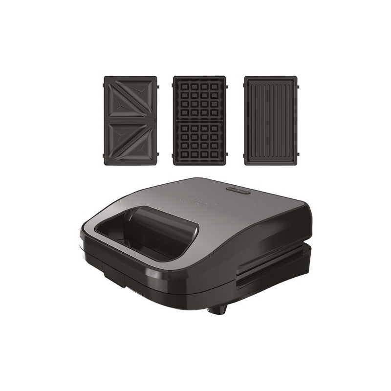 Croque Gaufre Grill 750w Acier Inox Anti Trace Titane    - Bxsa754e Black & Decker - Mathon - 1