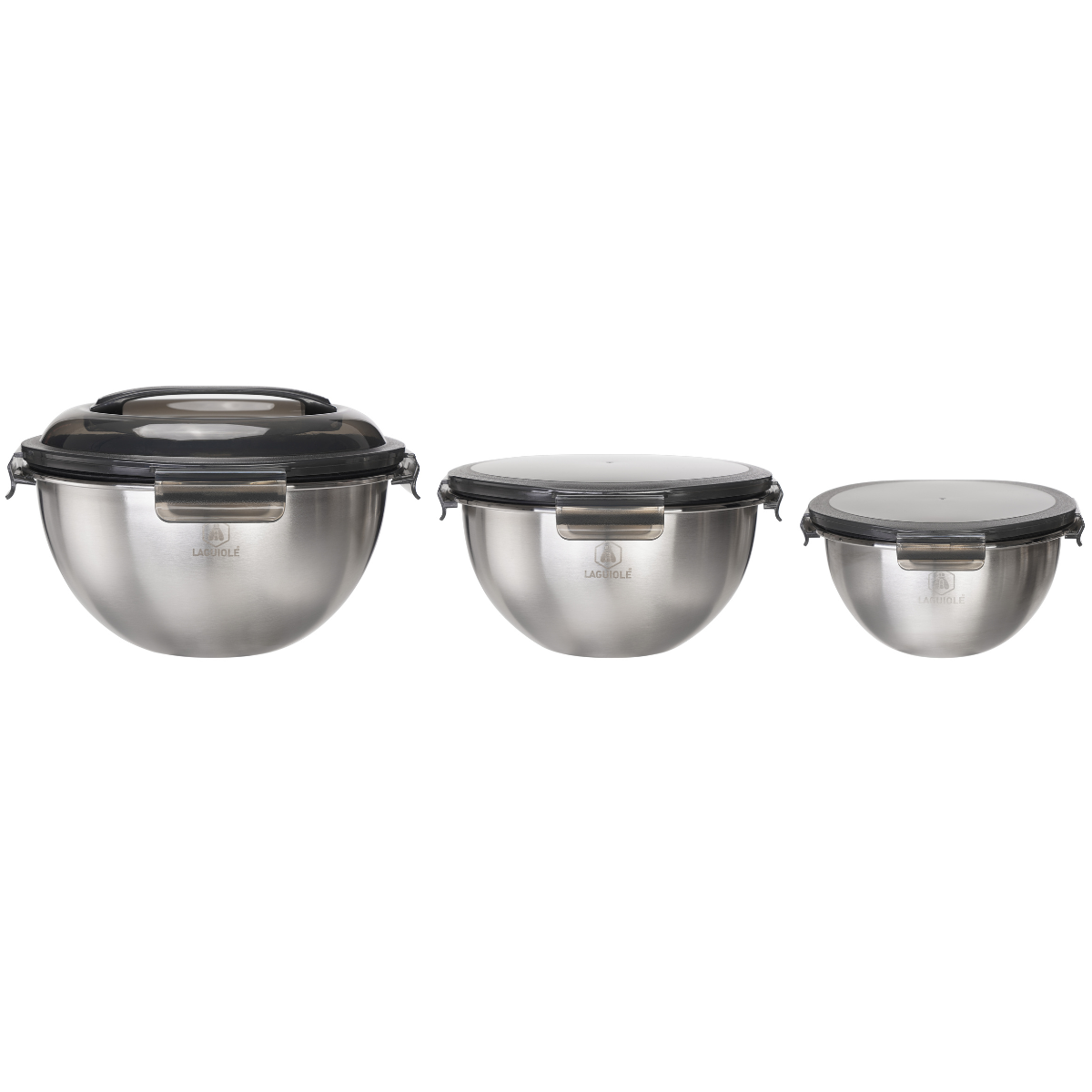 Set de 3 bols inox 20/24/28cm - "Pique-nique" Laguiole Cuisson - Mathon - 1