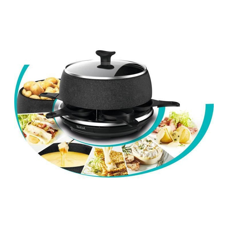 Re12c812 Raclette Cheese Nco - 6 Personnes - Noir Tefal - Mathon - 6