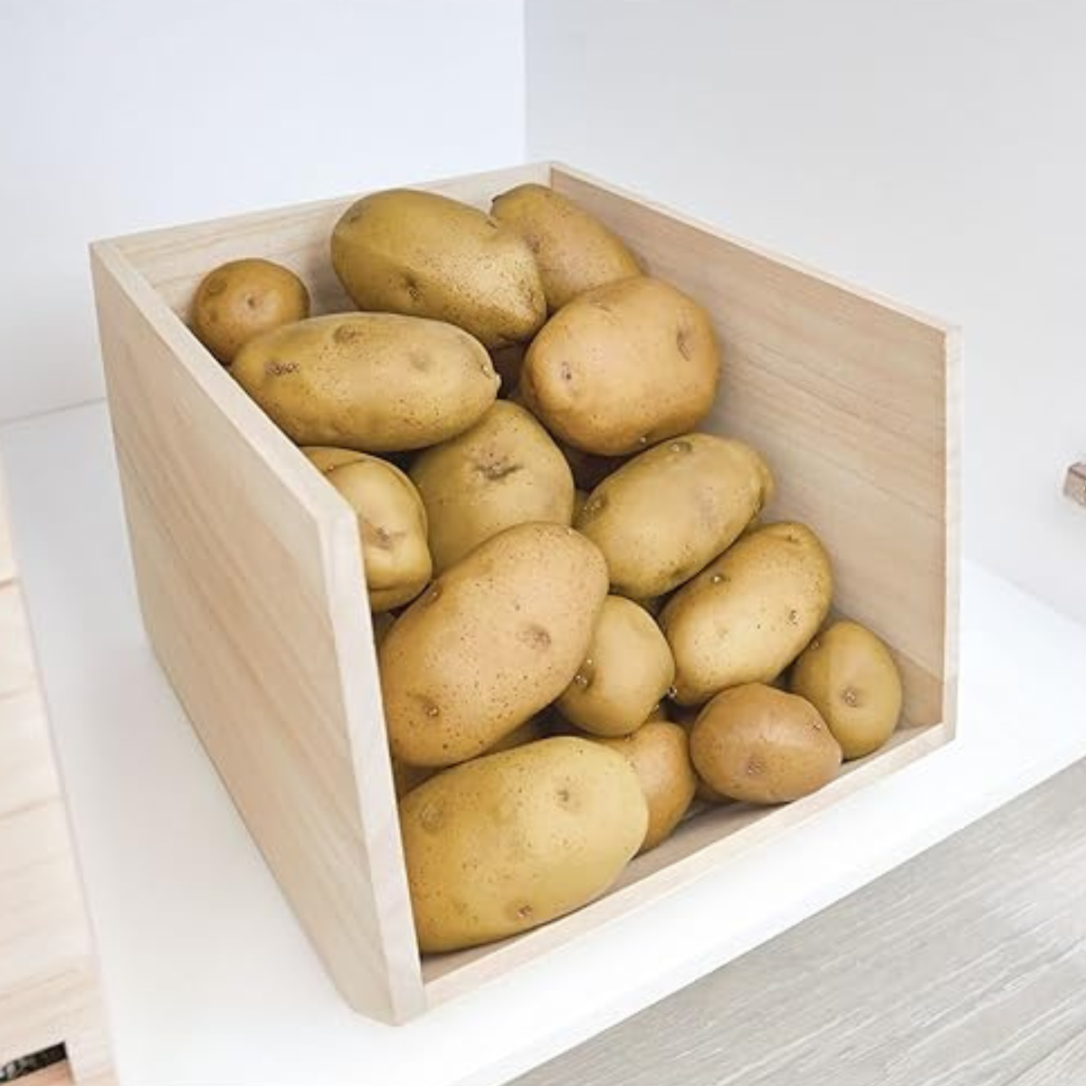 Bac de rangement en bois avec face ouverte L25,4 cm - OKA Calicosy - Mathon - 4