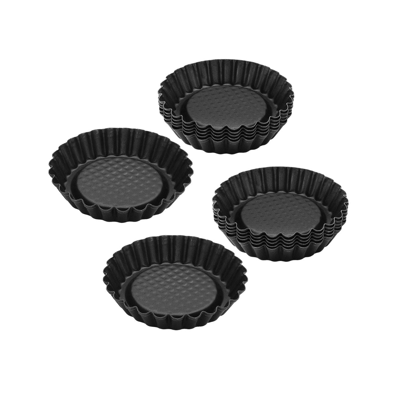 Ensemble de 12 Moules à tartelettes 10 cm Zenker Black Metallic Zenker - Mathon - 1