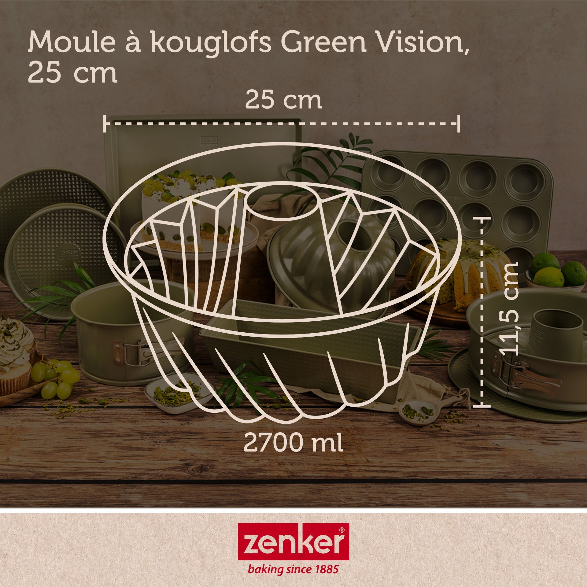 Moule à kouglof 25 cm Zenker Green Vision Zenker - Mathon - 4