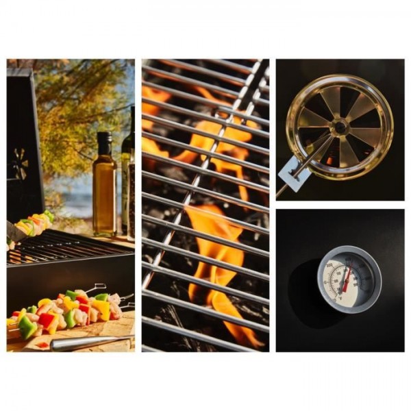 Barbecue A Charbon Mike - 2 Grilles Acier Chromé - Surface De Cuisson Cookingbox - Mathon - 4