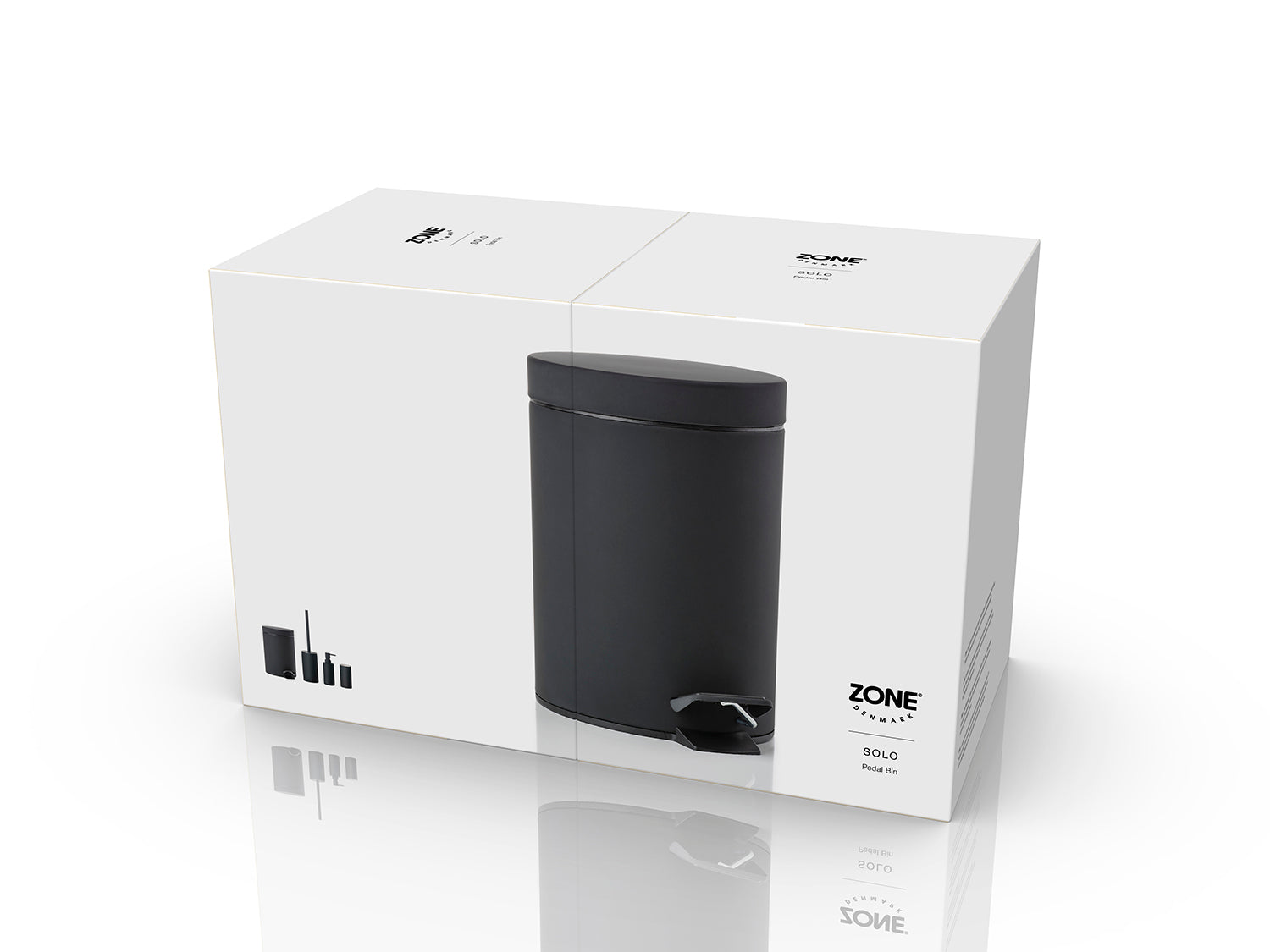 Poubelle à pédale SOLO en acier et softtouch Noir Zone Denmark - Mathon - 5