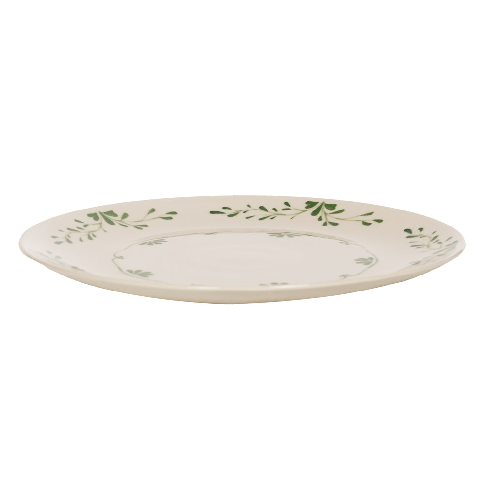 Plat rond Appoline vert 32 cm Table passion - Mathon - 2