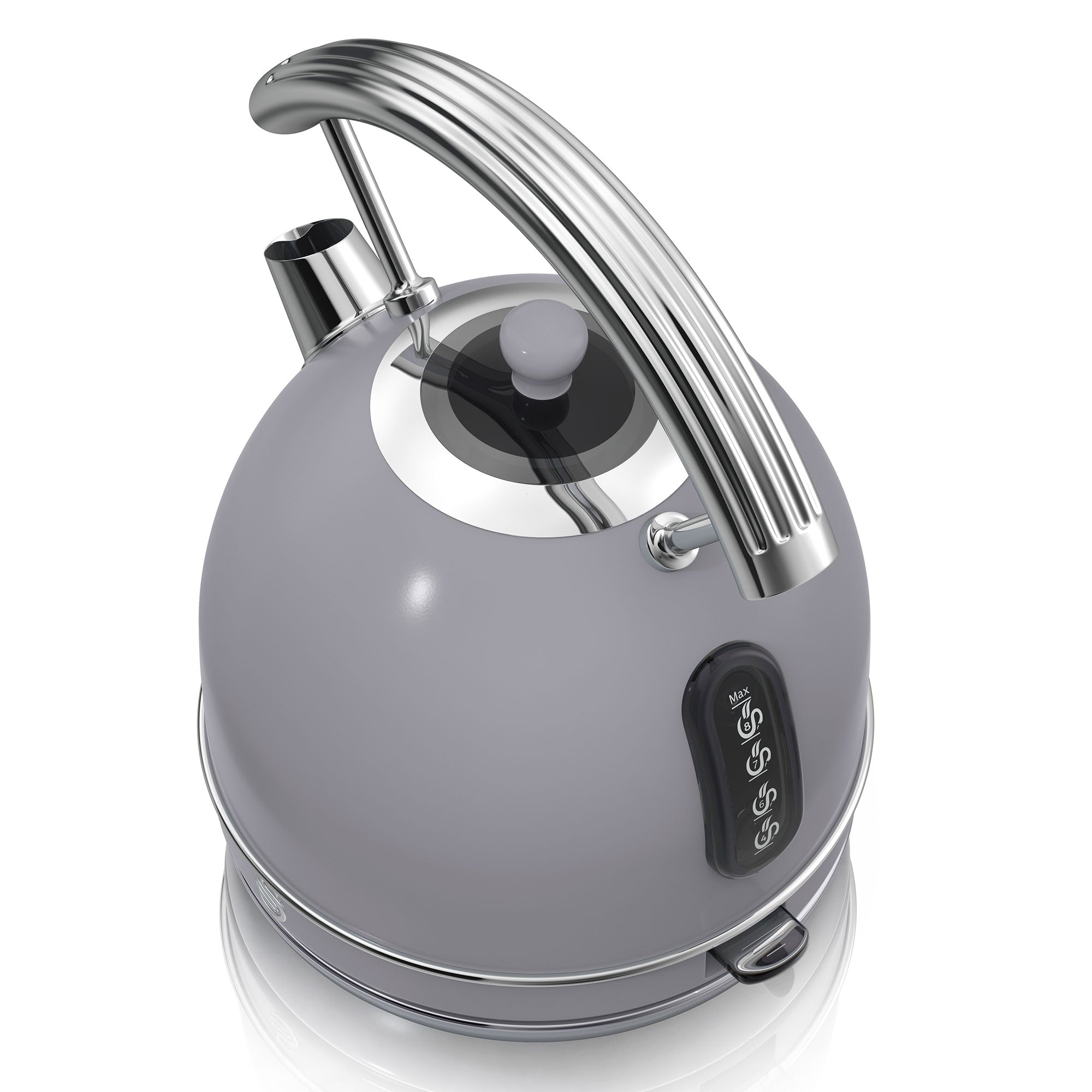 Retro Set Petit-Déjeuner Bouilloire 1,8L Sans fil, Grille-Pain 2 Larges Tranches 850 Gris STP7050GRNEU - Mathon - 7