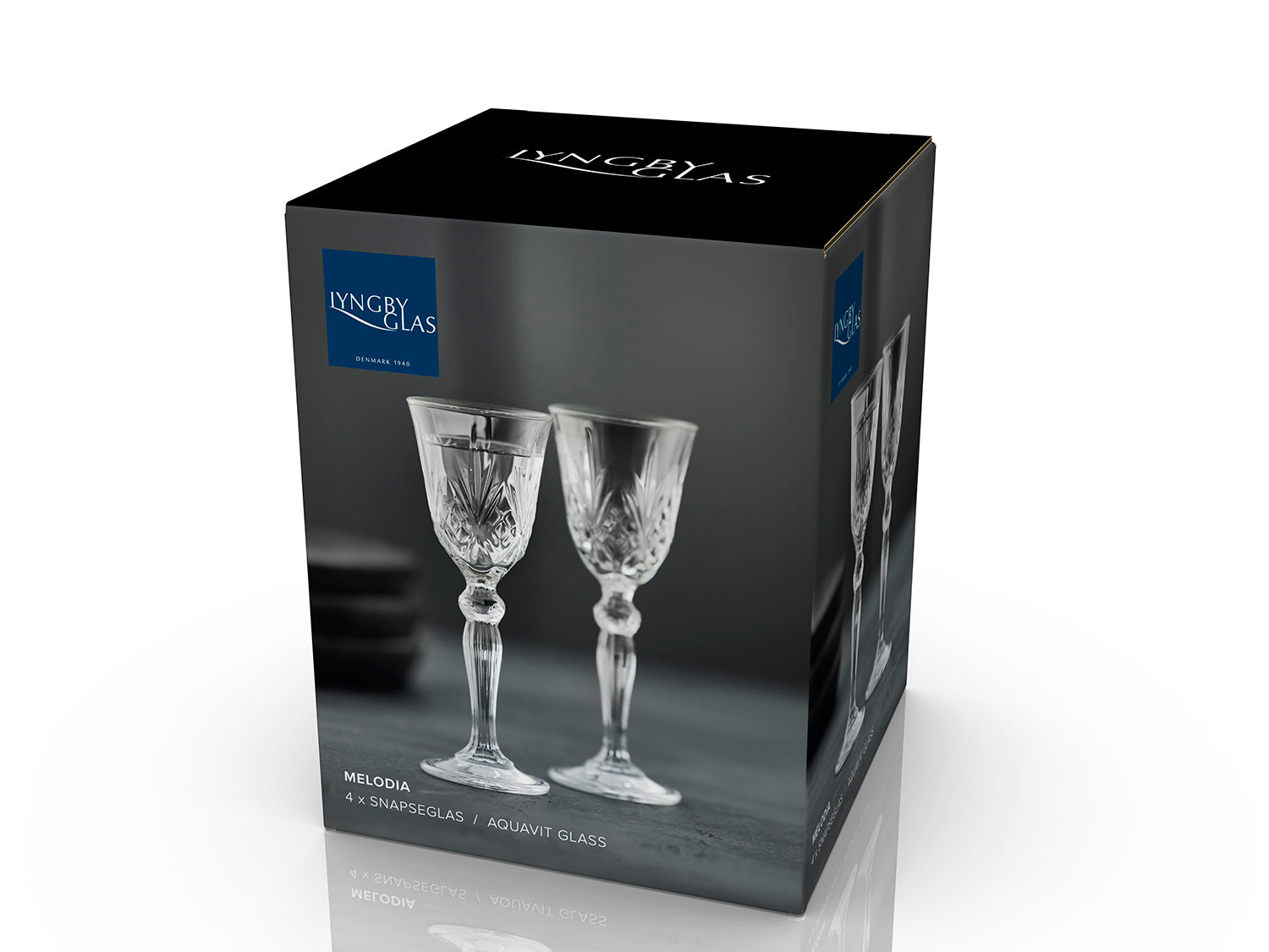 Ensemble de 4 verres à schnapps Transparent Lyngby Glas - Mathon - 4