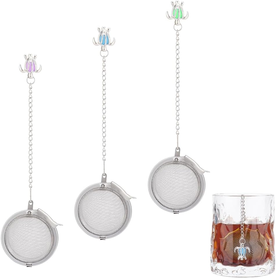 Lot de 3 infuseurs à thé en acier inoxydable avec pendentifs tortue Vendos85 - Mathon