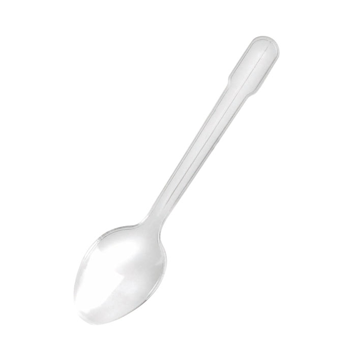 Cuillère à café plastique PS transparente x 100 unités FirstPack - Mathon