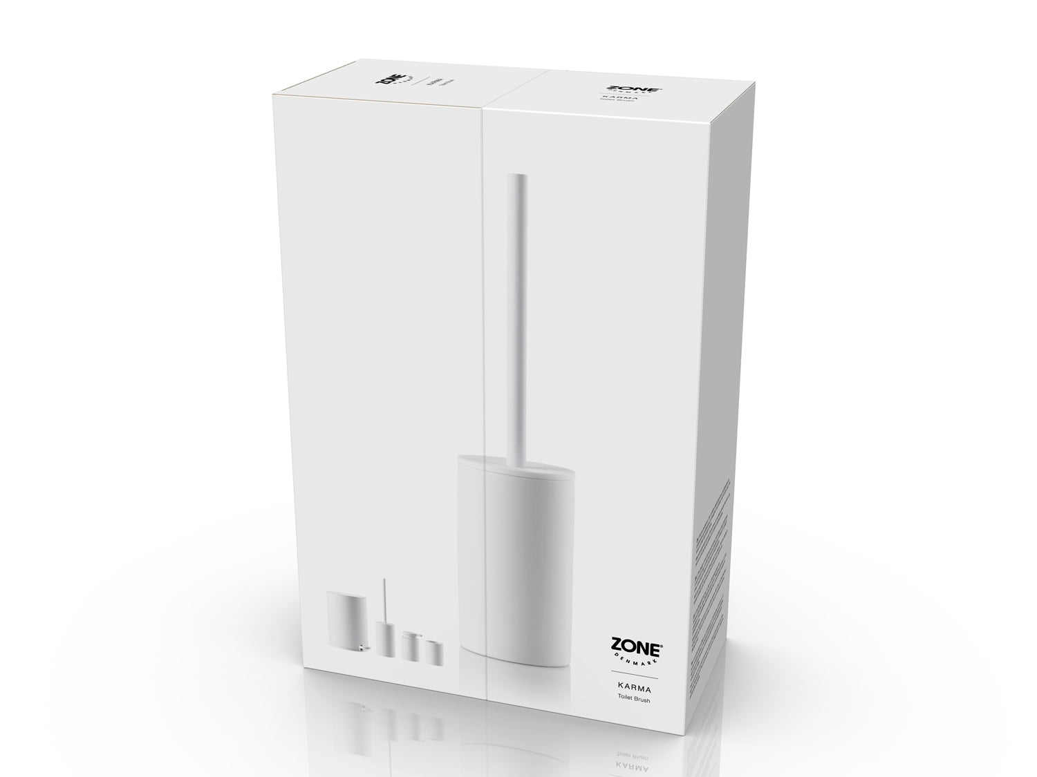 Brosse de toilette Karma en Grès/Acier 18/8 Blanc Zone Denmark - Mathon - 4