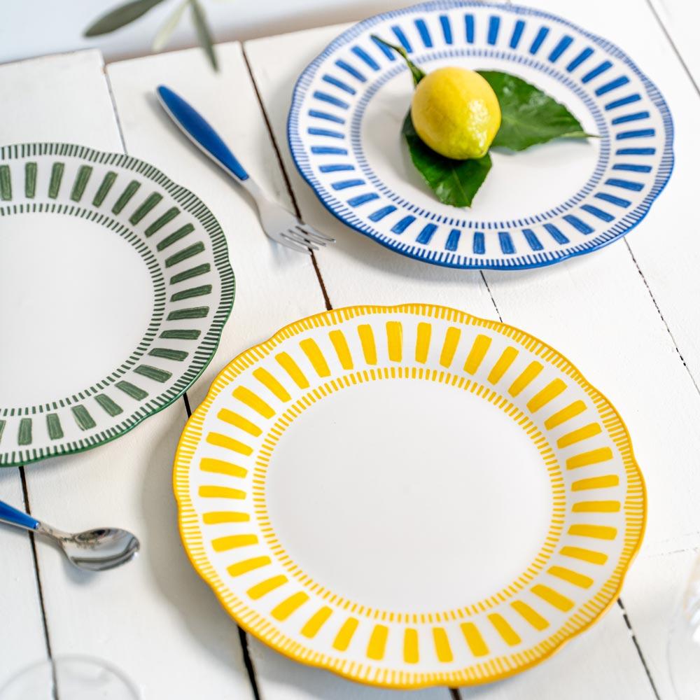 Assiette plate Napoli bleue 27 cm (lot de 6) Table passion - Mathon - 3