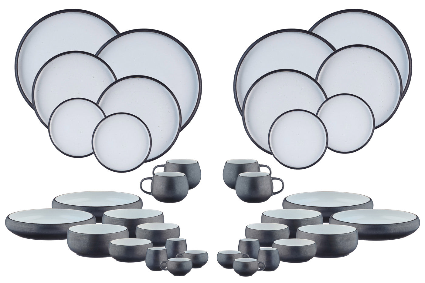 Lot de 36 set complet en grès noir D Björn - Mathon - 1