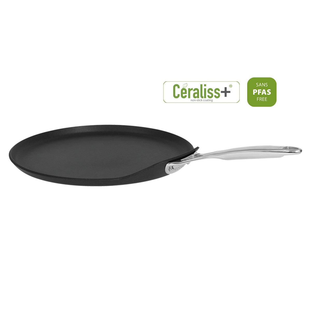 Poêle à crêpes en aluminium - revêtement céramique Ceraliss+ 24cm Cristel - Mathon - 1