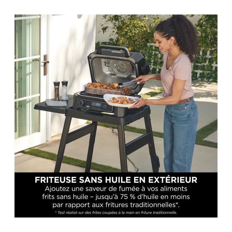 Barbecue électrique Et Fumoir Avec Thermometre - Ninja - Woodfire Pro Xl - Og850eu - Barbecue Et Air Fryer D
