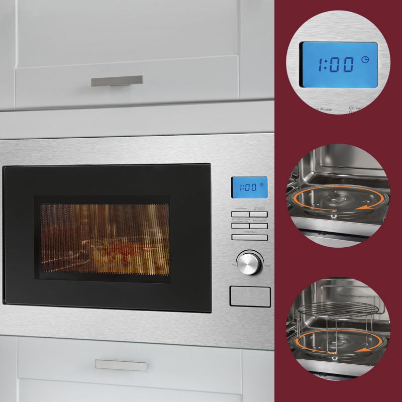 Micro ondes encastrable avec grill Inox Bomann MWG3001HEB Bomann - Mathon - 6