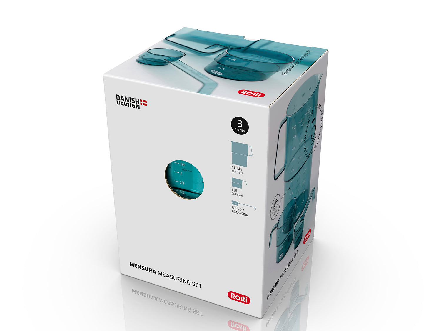 Ensemble 3 pièces de mesure MENSURA en plastique rigide Nordic green Rosti - Mathon - 2