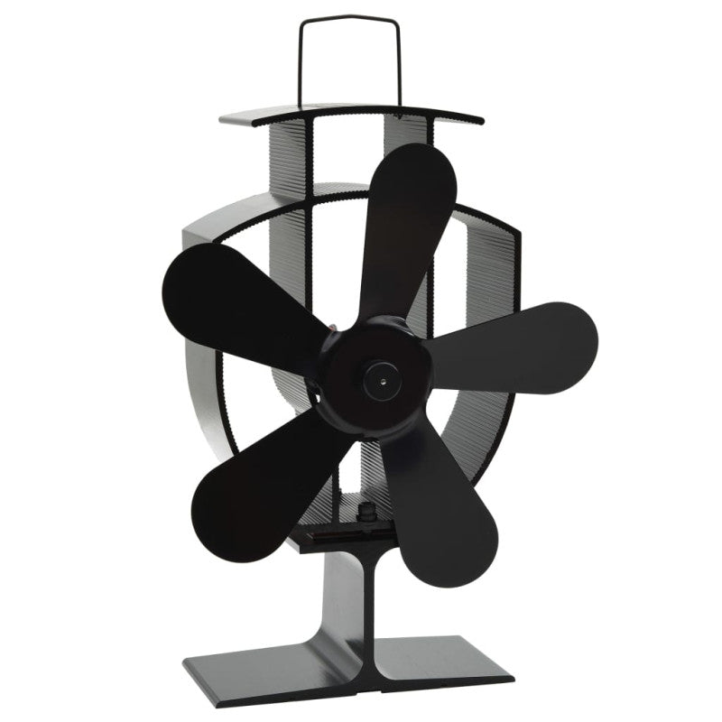 Ventilateur De Poêle Alimenté Par Chaleur 5 Pales Noir VIDAXL - Mathon - 2