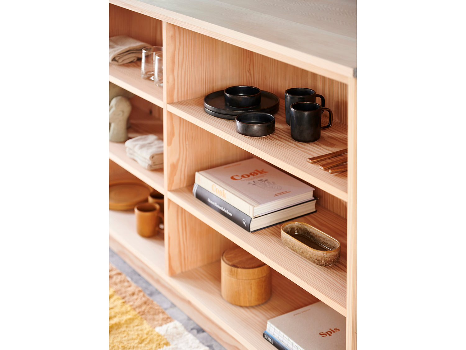 Set de 2 assiettes plate FJORD en porcelaine Noir métallisé Villa Collection - Mathon - 5