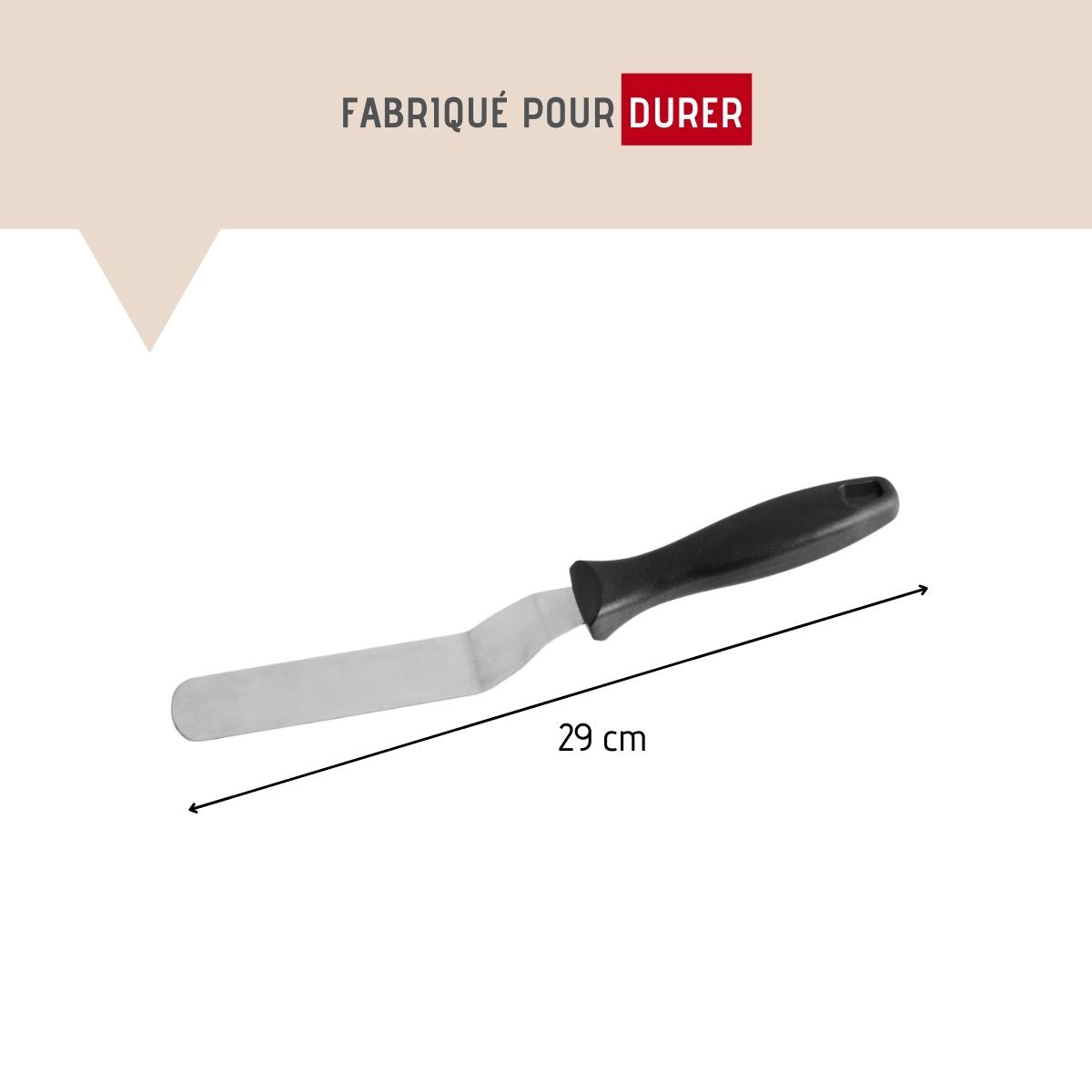 Spatule coudée de pâtisserie en inox 29 cm  Pâtisserie FM Professional - Mathon - 3