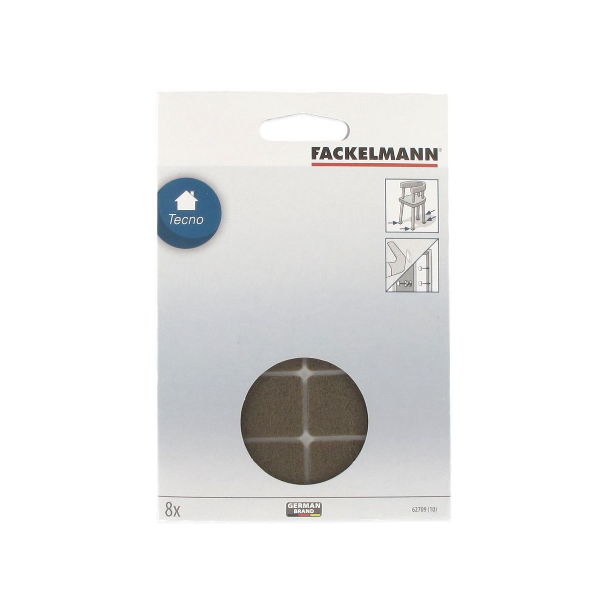 Lot de 8 patins de chaise en feutre Fackelmann - Mathon - 2