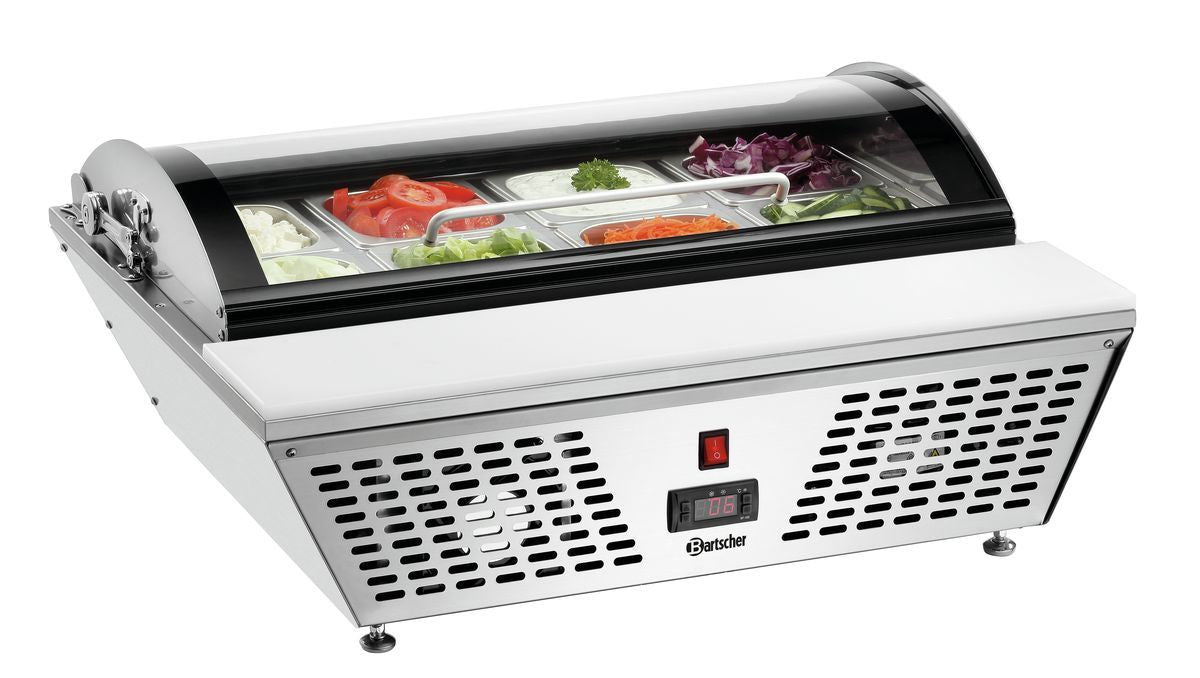 Vitrine Réfrigérée à Poser - 8 Bacs GN 1/6 - Bartscher - Mathon - 1