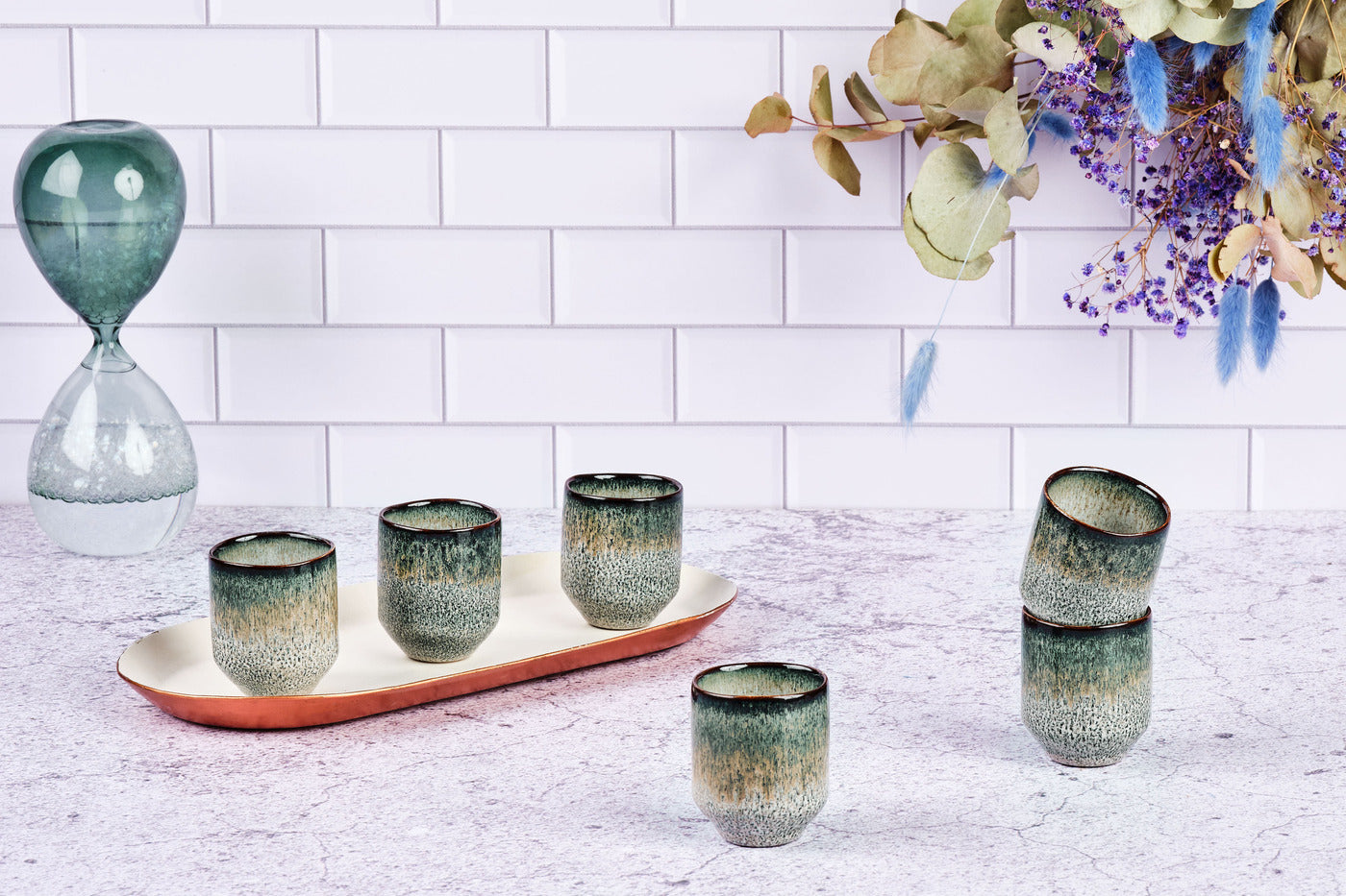 Lot de 6 tasses en grès gris D5.3 Björn - Mathon - 2