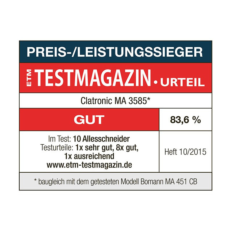 Trancheuse électrique Clatronic MA 3585 Silver Clatronic - Mathon - 5