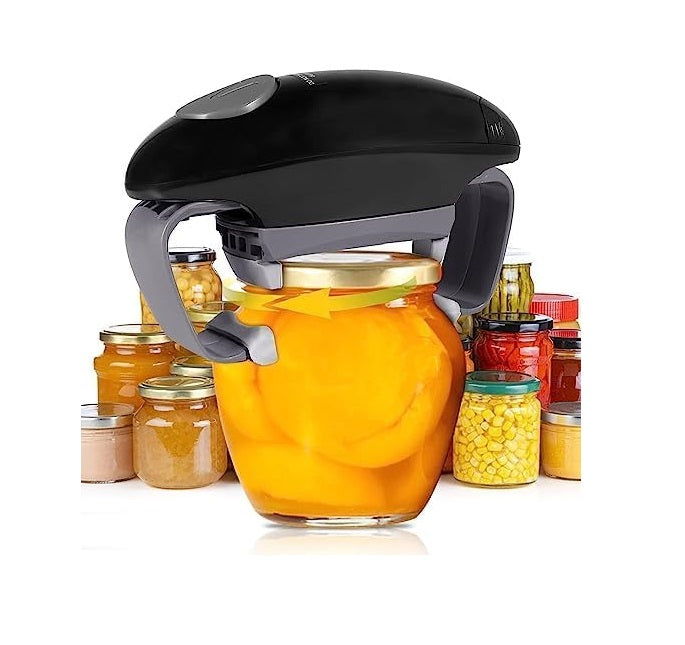 Ouvre-boîte électrique à bord lisse portable noir gris Vendos85 - Mathon