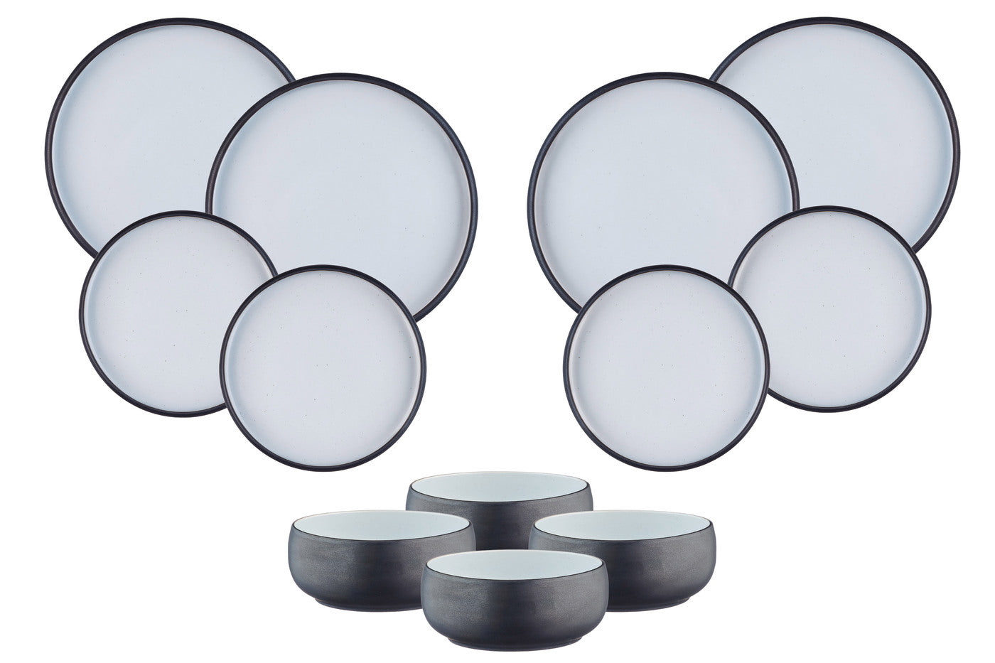 Lot de 12 set les essentiels en grès noir D Björn - Mathon - 1