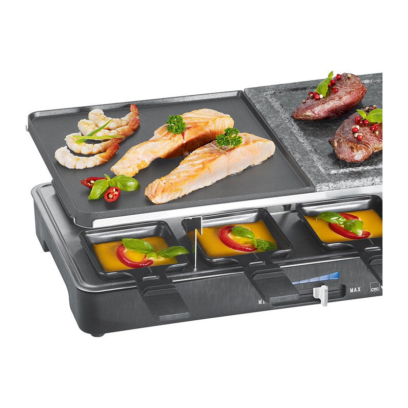 Raclette gril 2en1 8 personnes Clatronic RG 3518 Noir Clatronic - Mathon - 2