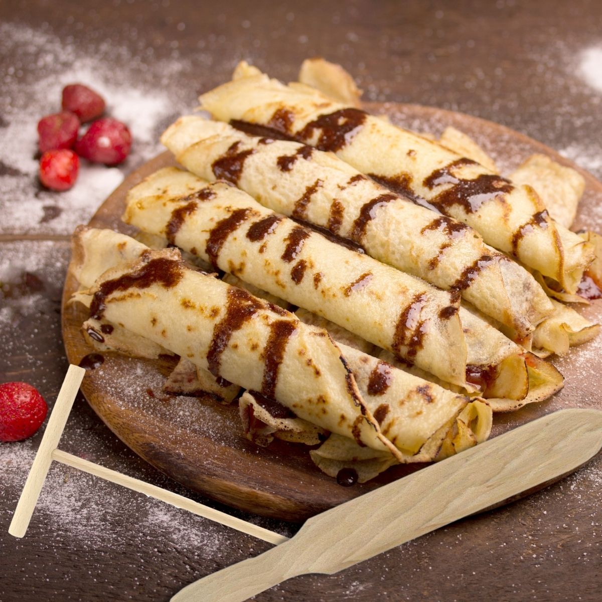 Ensemble de 2 ustensiles en bois pour crêpes  Wood Edition Fackelmann - Mathon - 2