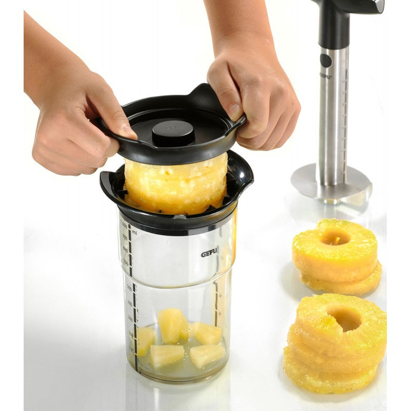 Coupe-ananas professional plus, avec hachoir et récipient de stockage Gefu - Mathon - 4