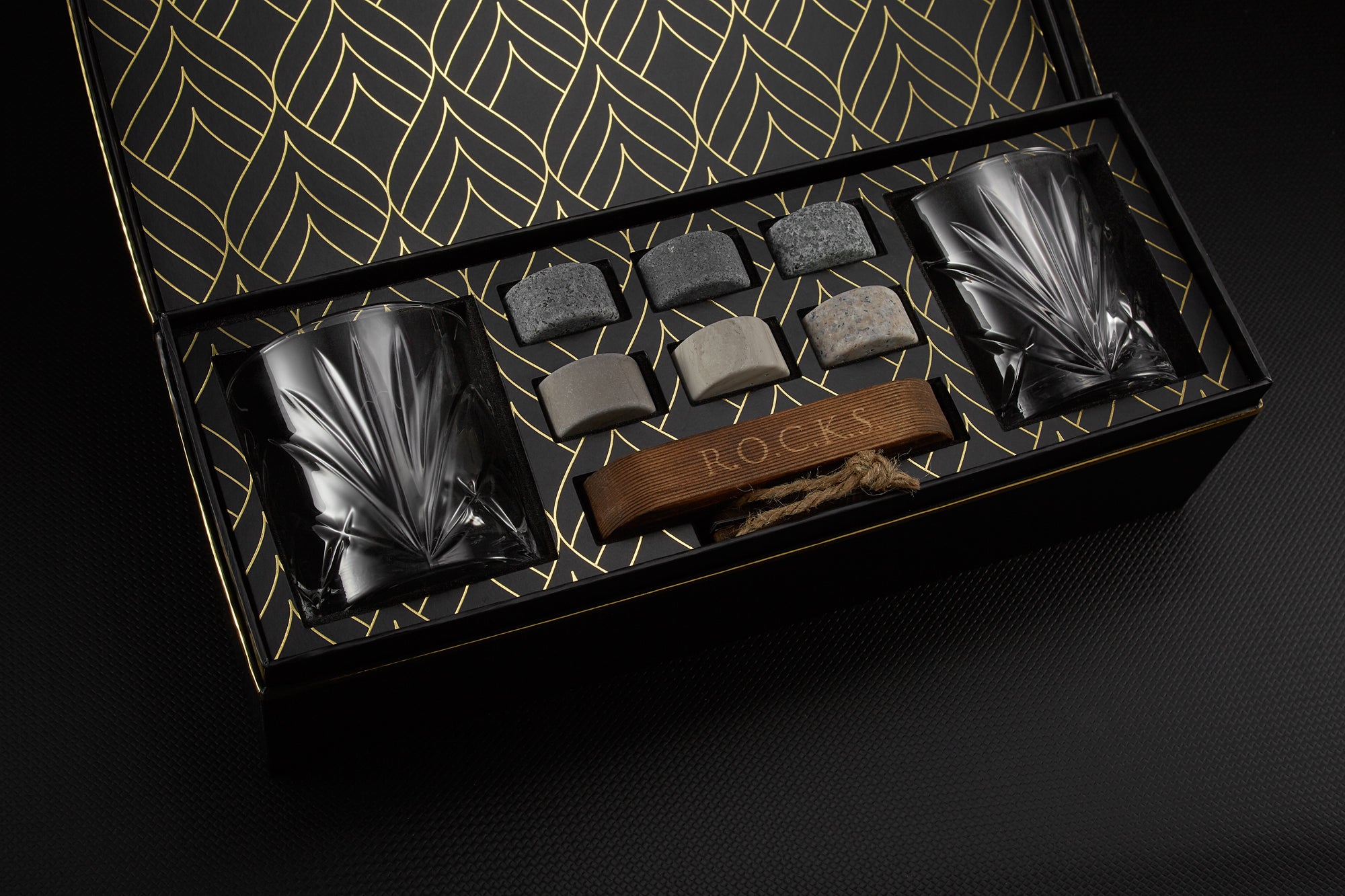 Coffret Cadeau Connoisseur Set - Pierres à Whisky ROCKS & Verres à Cocktail Palm - Mathon - 3
