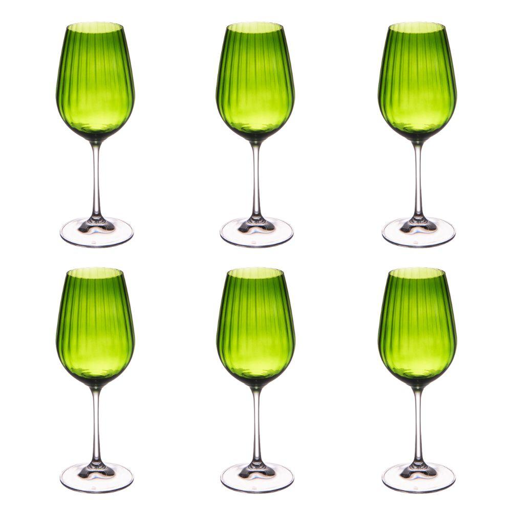 Verre à pied vert Santa 35 cl (lot de 6) Table passion - Mathon - 1