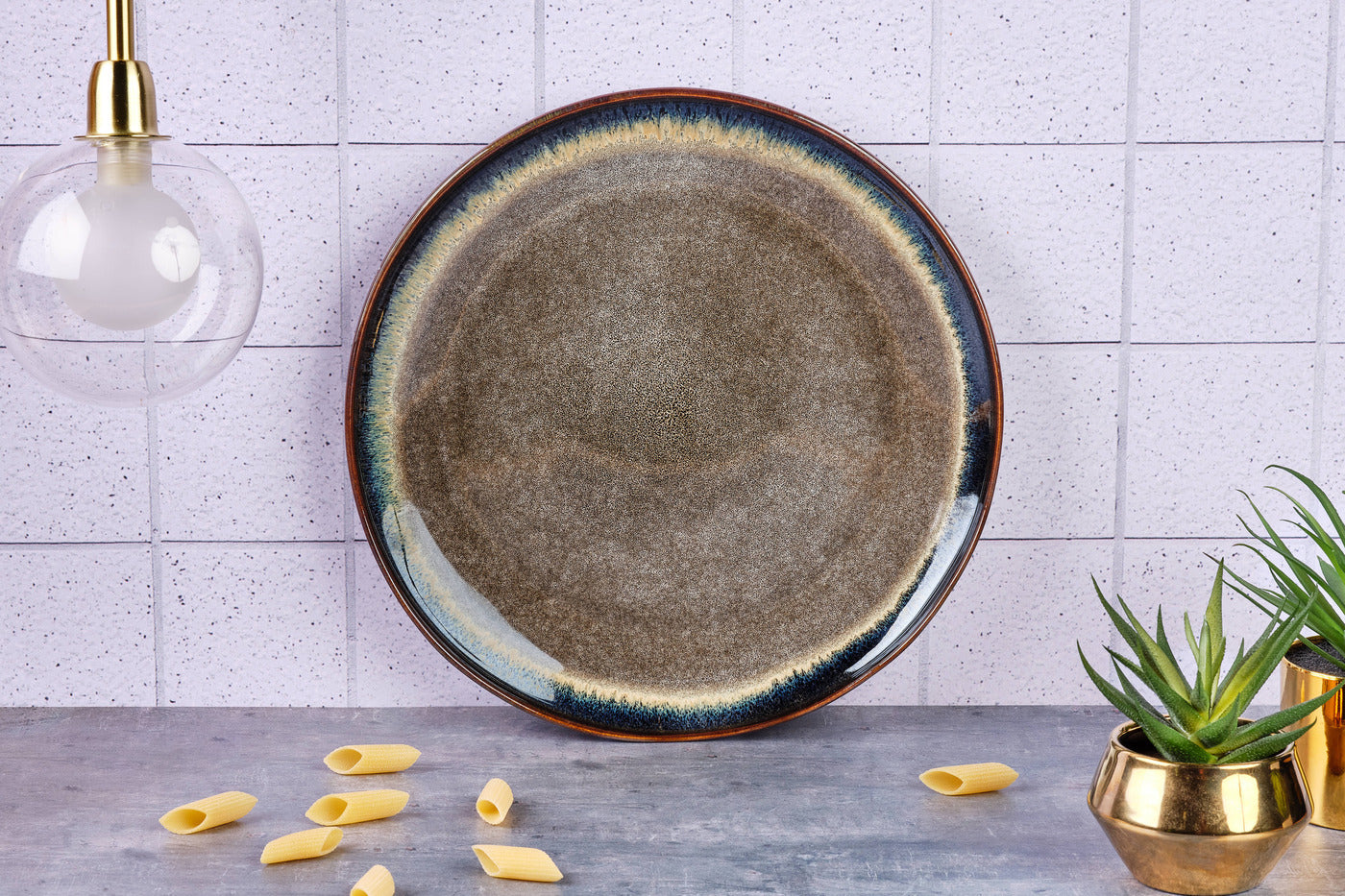 Plateau de service GENESIS Ø33cm - Basalte Björn - Mathon - 2