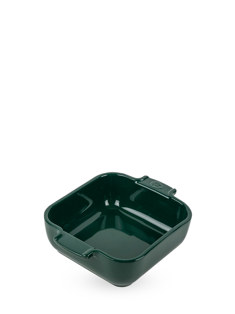 Appolia Plat four céramique individuel carré vert forêt 18 cm Peugeot - Mathon - 1
