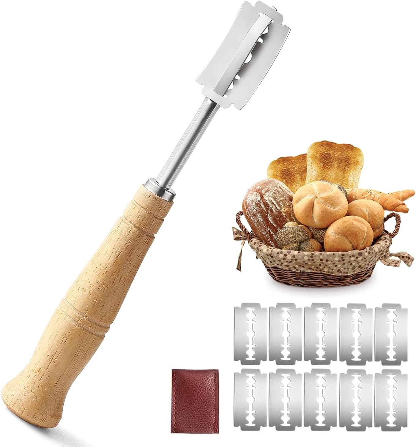 Kit Grignette à Pain avec 10 Lames et Pochette Vendos85 - Mathon