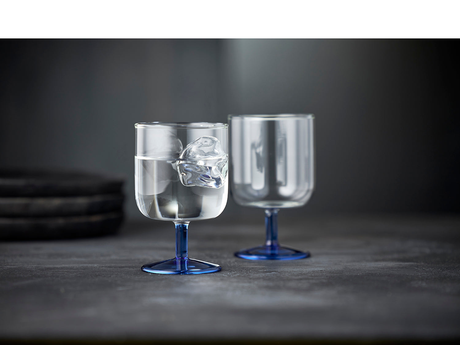 Set de 2 verres à vin TORINO Transparent/Bleu Lyngby Glas - Mathon - 7