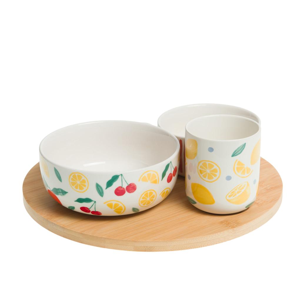 Plat et ses 4 bols fruty Amadeus - Mathon - 2