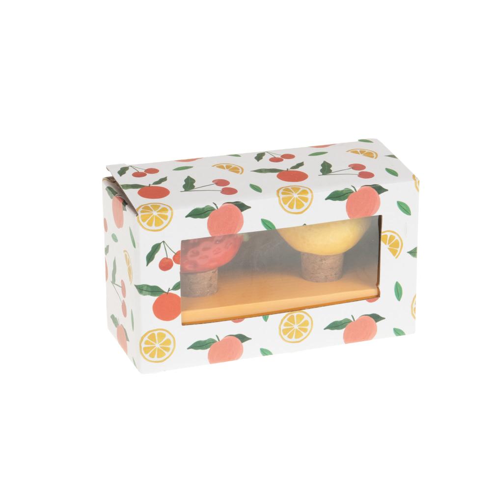 Coffret de 2 bouchons déco fruits Amadeus - Mathon - 2