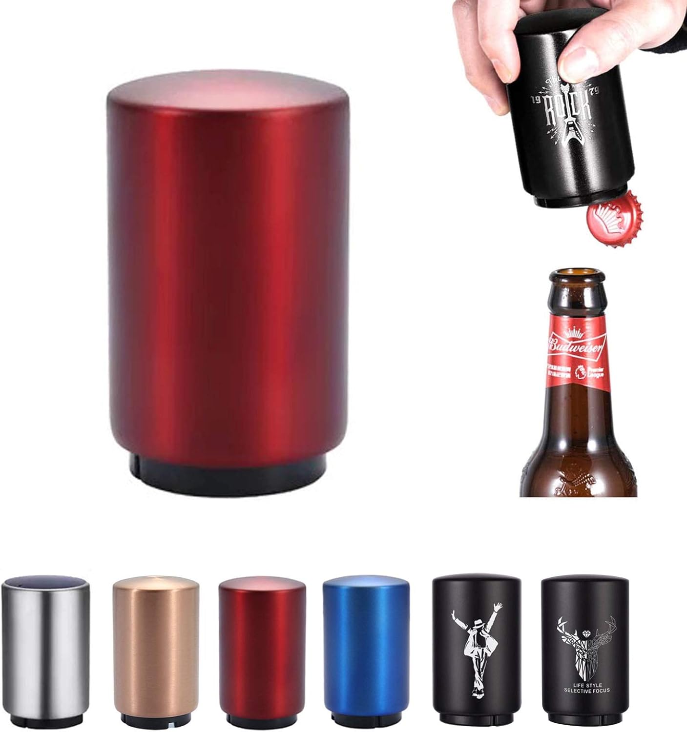 Décapsuleur Automatique Magnétique Rouge Vendos85 - Mathon