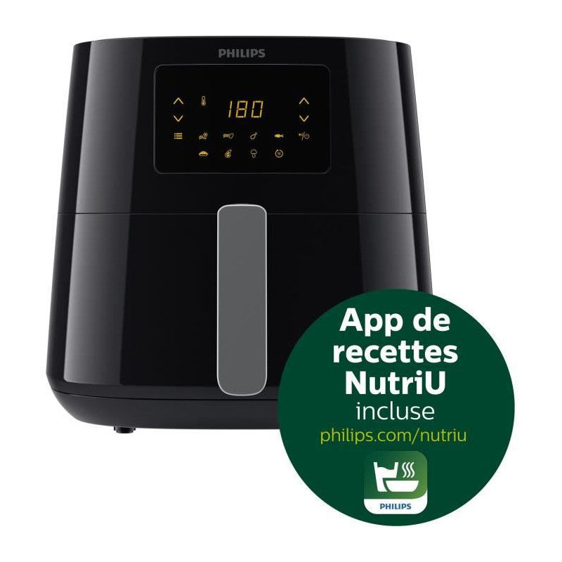 Friteuse Sans Huile   Airfryer Xl Série 3000 Hd9270/70, 1,2 Kg, Technologie Rapid Air, 7 Préréglages, Noir Philips - Mathon - 1