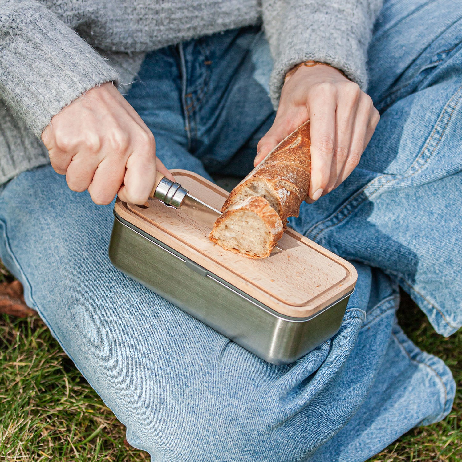 Set lunch box en métal 700ml Canyon + Planche à découper Monbento - Mathon - 6