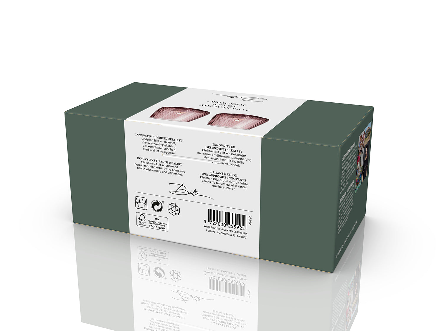 Set de 2 photophores KUSINTHA en verre Rose Bitz - Mathon - 7