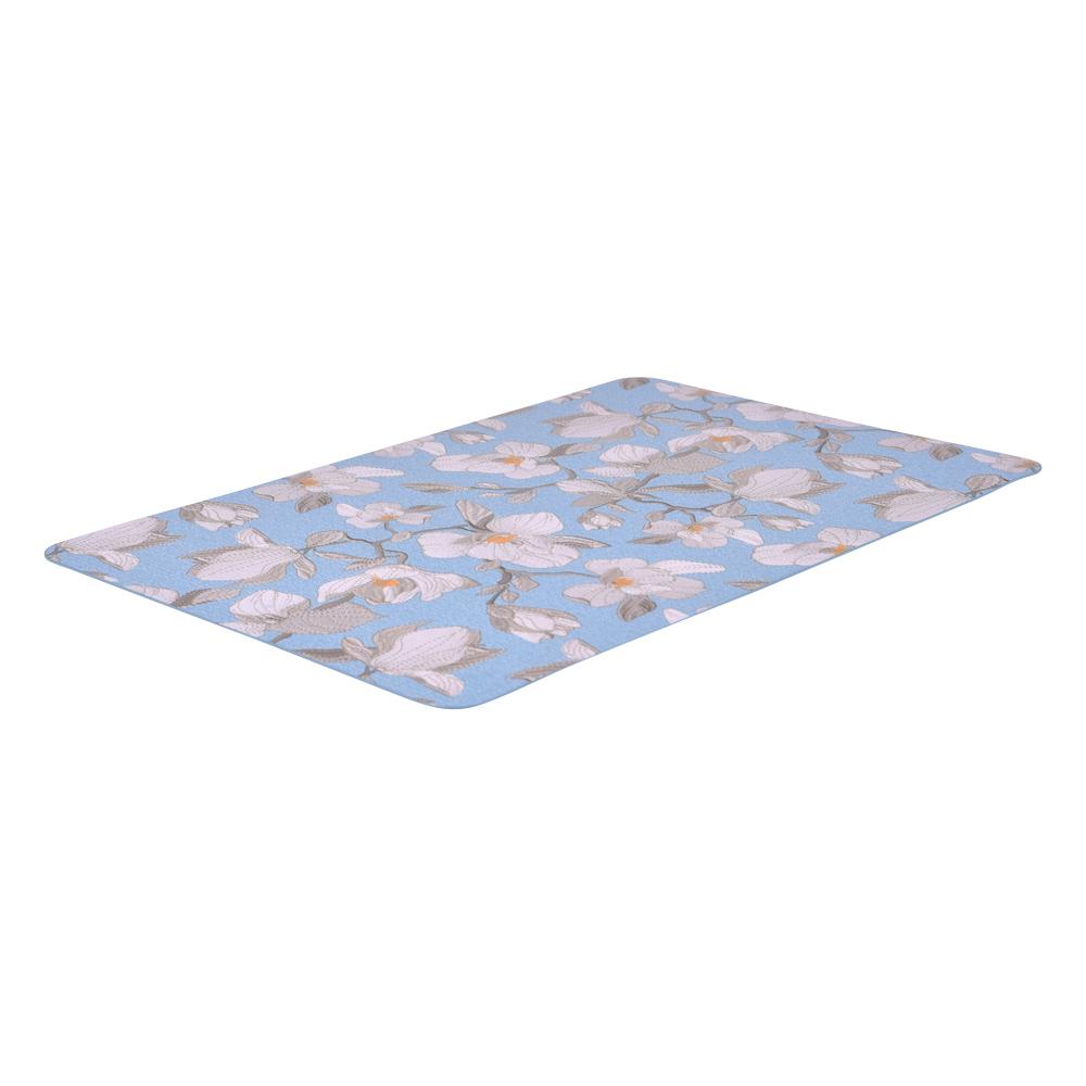 Set de table magnolias rectangulaire bleu 44.5x33 cm (lot de 2) Table passion - Mathon - 2