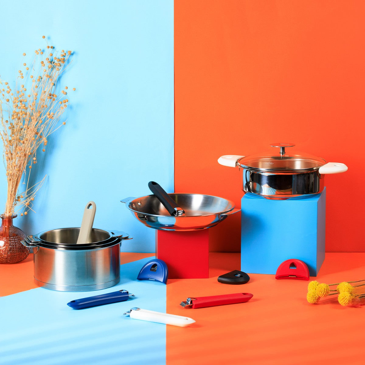 Poignée amovible Mutine Evolution bleu Cristel - Mathon - 5