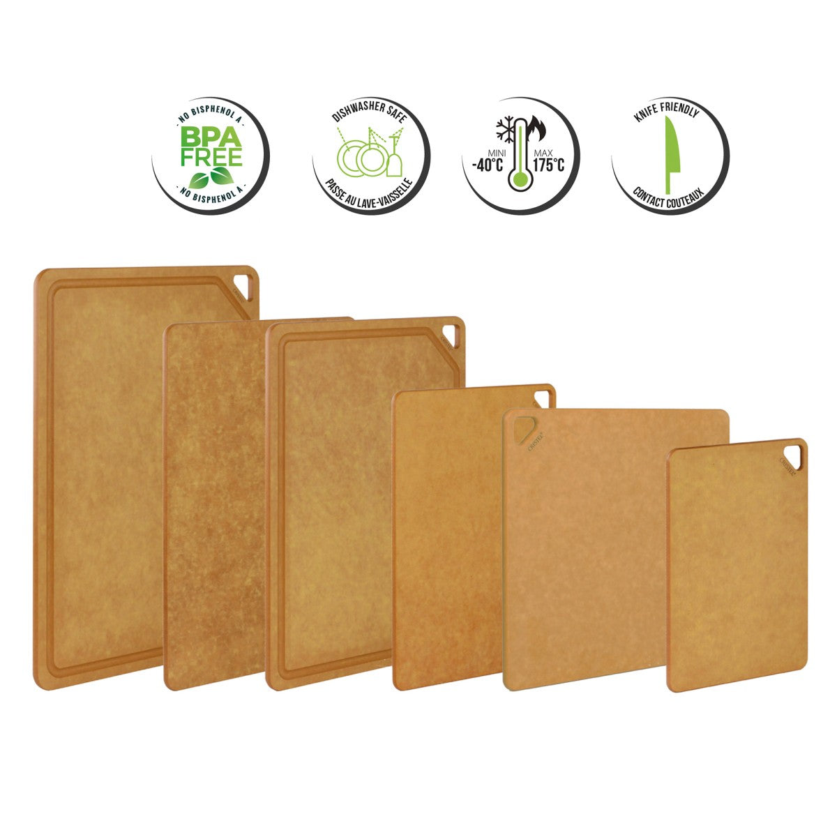 Planche à découper en cellulose compressée Cristel - Mathon - 3