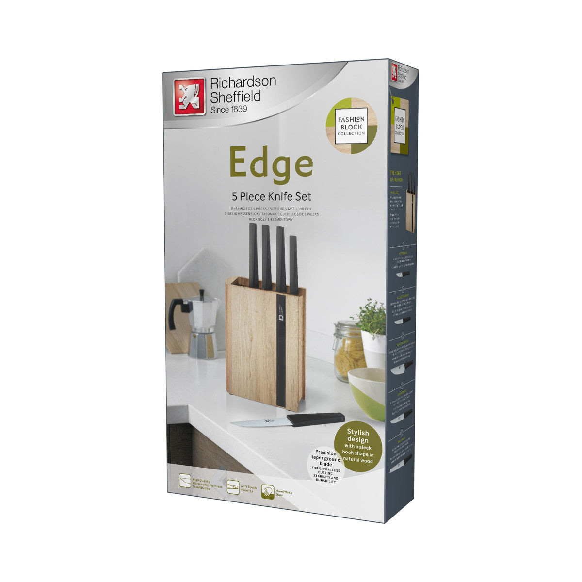Edge Nature - Bloc 5 couteaux de cuisine Richardson Sheffield - Mathon - 3