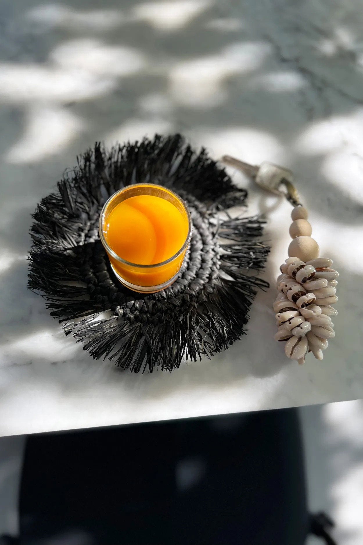 Le Sous-Verre Fringe Raffia - Noir Bazar Bizar - Mathon - 7